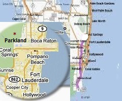 Parkland  Florida map